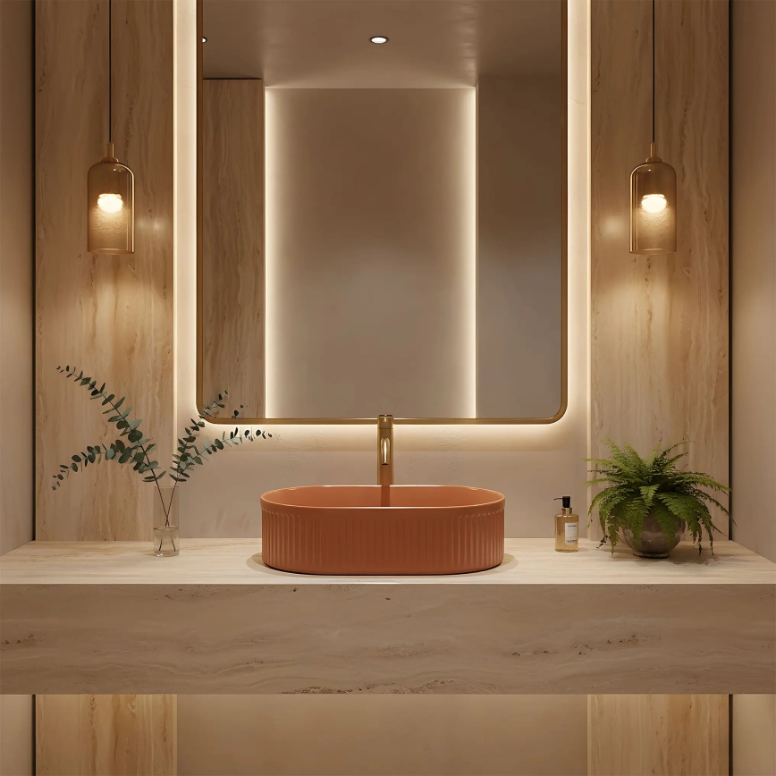 REA-U6377 - Pinnapealne valam VANDA 31x49 cm keraamiline/oranž