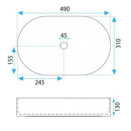 REA-U6377 - Pinnapealne valam VANDA 31x49 cm keraamiline/oranž