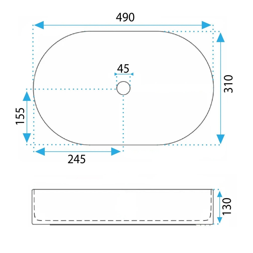 REA-U6377 - Pinnapealne valam VANDA 31x49 cm keraamiline/oranž