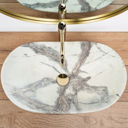 REA-U6502 - Lauale paigaldatav valamu ROYAL 36x60,5 cm keraamika/marmori dekor