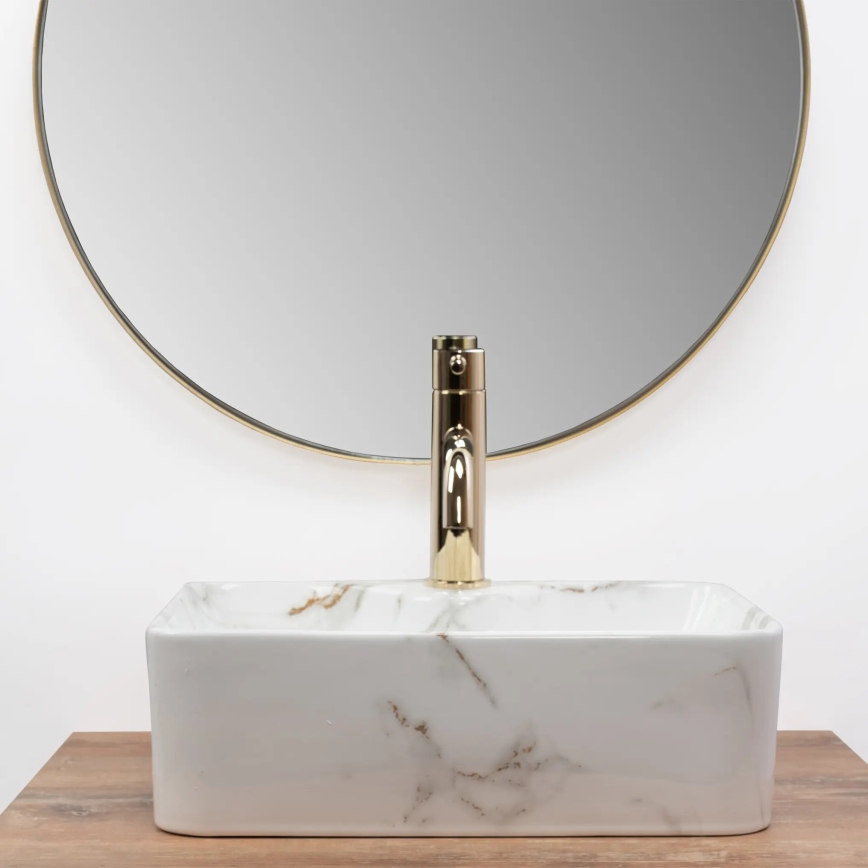 REA-U6504 - Lauale paigaldatav valamu KELLY MINI 31x41 cm keraamika/kiviimitatsioon