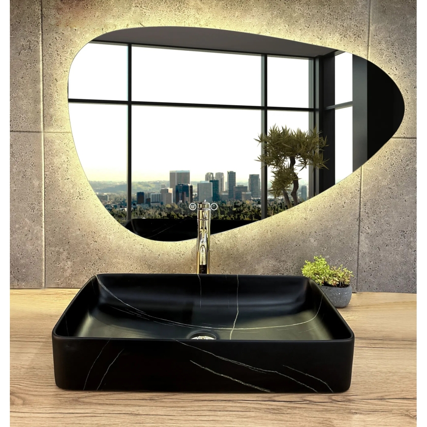 REA-U6510 - Lauale paigaldatav valamu DENIS 35x61,5 cm keraamika/mattmust