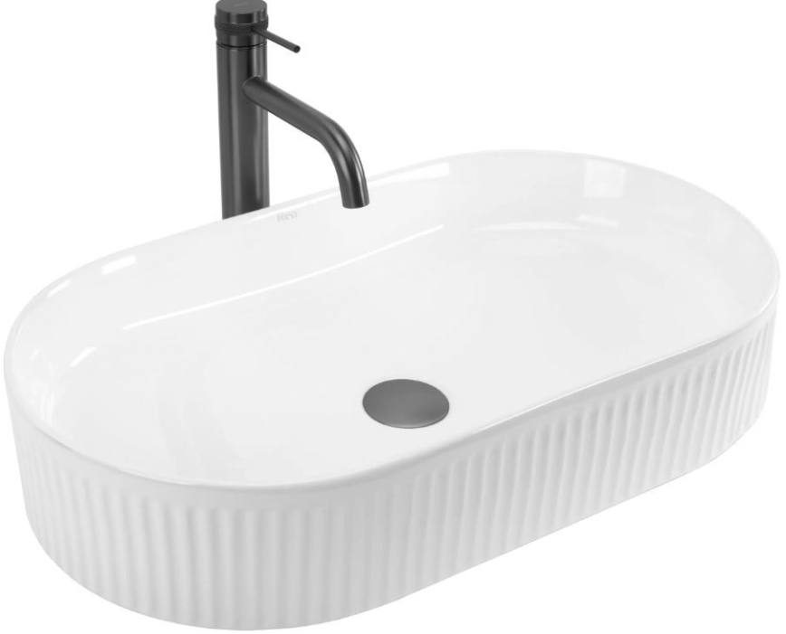 REA-U6526 - Lauale paigaldatav valamu VANDA 34x60 cm keraamiline/läikiv valge