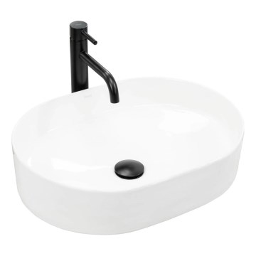 REA-U6563 - Lauale paigaldatav valam NADIA 38x50 cm keraamika/läikiv valge