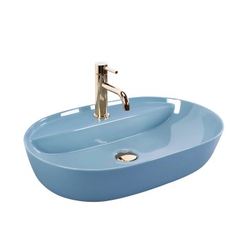 REA-U6618 - AURA lauapealne valamu 41x61 cm, keraamiline / läikiv sinine