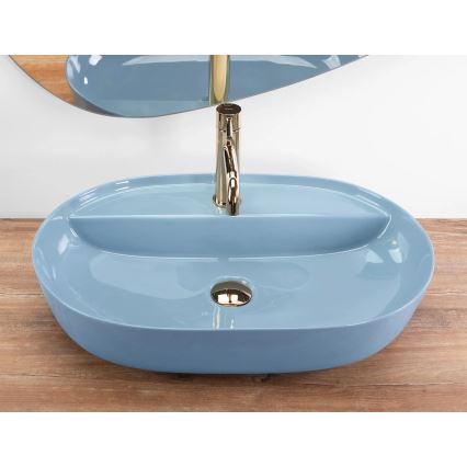 REA-U6618 - AURA lauapealne valamu 41x61 cm, keraamiline / läikiv sinine