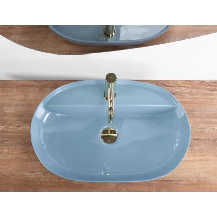REA-U6618 - AURA lauapealne valamu 41x61 cm, keraamiline / läikiv sinine