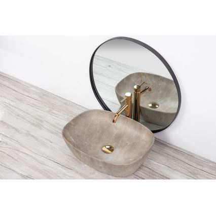 REA-U6647 - Tööpinnale paigaldatav valam FREJA 39,5x51 cm keraamika/hall/marmori dekor