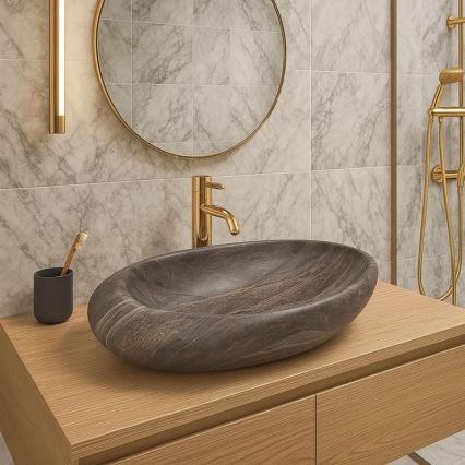 REA-U6649 - ROXY lauale paigaldatav valamu 31x49 cm keraamika/kivimitatsioon