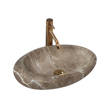 REA-U6650 - Tööpinnale paigaldatav valamu ROXY 31x49 cm keraamika/hall/marmori dekoor