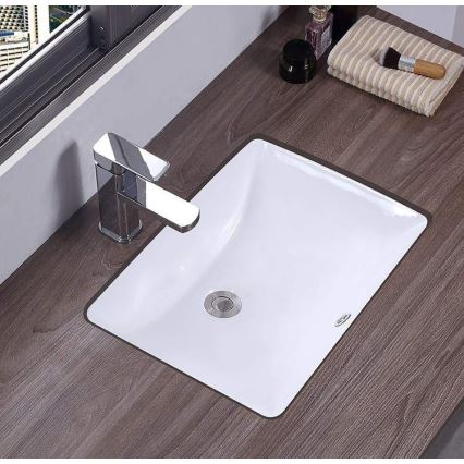 REA-U6653 - Süvistatav valamu ADELA 33x46 cm keraamiline/läikiv valge