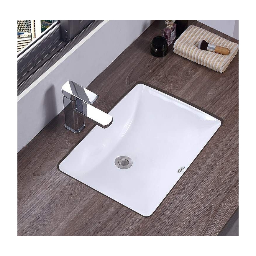 REA-U6653 - Süvistatav valamu ADELA 33x46 cm keraamiline/läikiv valge