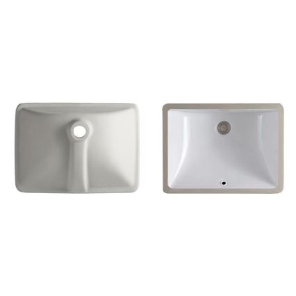 REA-U6653 - Süvistatav valamu ADELA 33x46 cm keraamiline/läikiv valge