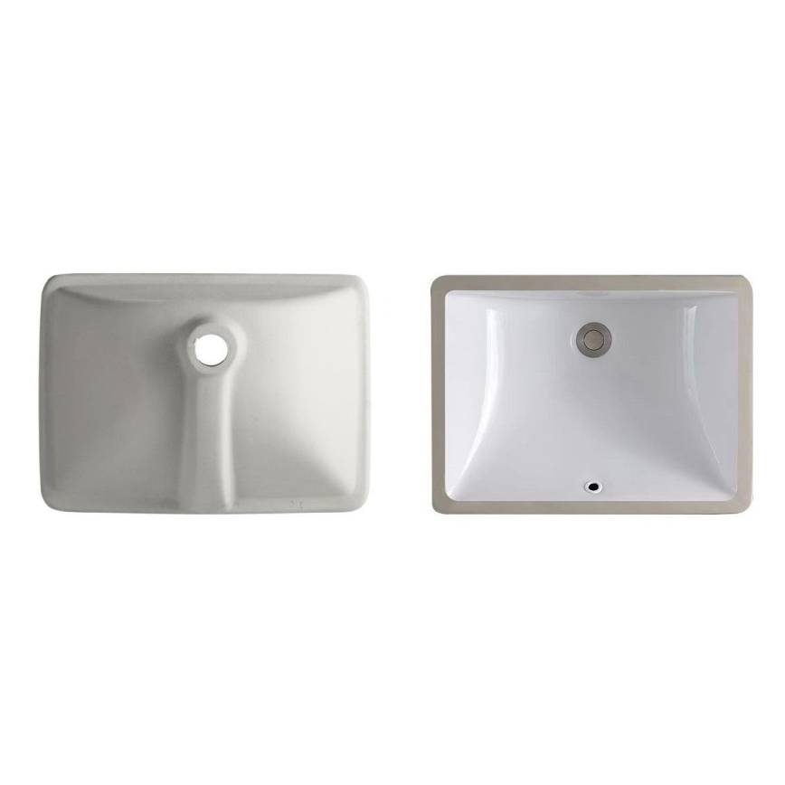 REA-U6653 - Süvistatav valamu ADELA 33x46 cm keraamiline/läikiv valge