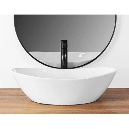 REA-U6801 - Valamu lauaplaadile KATE 33,5x55,5 cm keraamika/läikiv valge