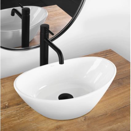 REA-U6802 - Lauale paigaldatav valamu KATE 27x45 cm keraamika/läikiv valge