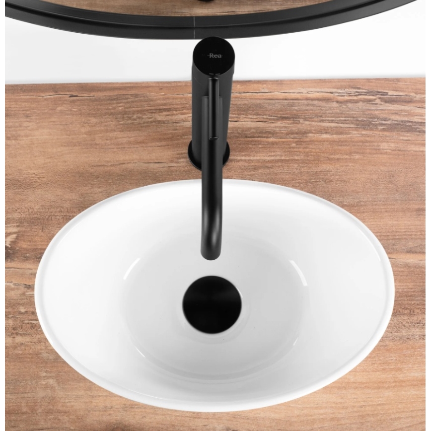 REA-U6803 - Lauapealne valamu KATE 24,5x36,5 cm keraamika/läikiv valge