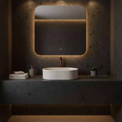 REA-U7342 - Lauaplaadile paigaldatav valam VANDA 31x49 cm keraamika/beež/kiviimitatsioon