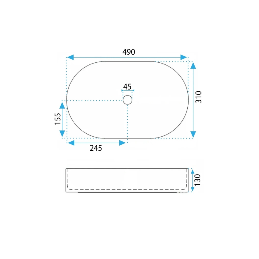 REA-U7342 - Lauaplaadile paigaldatav valam VANDA 31x49 cm keraamika/beež/kiviimitatsioon