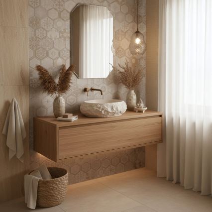 REA-U7347 - MIKA valamu lauaplaadile 38x50 cm beež/kiviimitatsioon