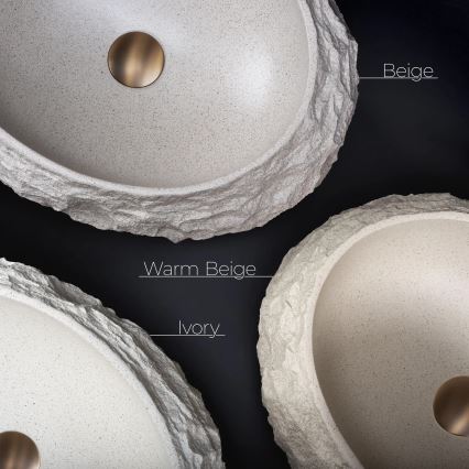 REA-U7347 - MIKA valamu lauaplaadile 38x50 cm beež/kiviimitatsioon