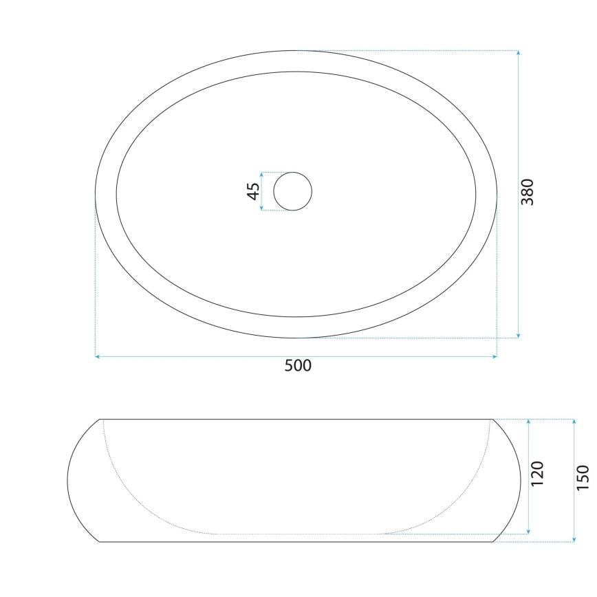 REA-U7347 - MIKA valamu lauaplaadile 38x50 cm beež/kiviimitatsioon