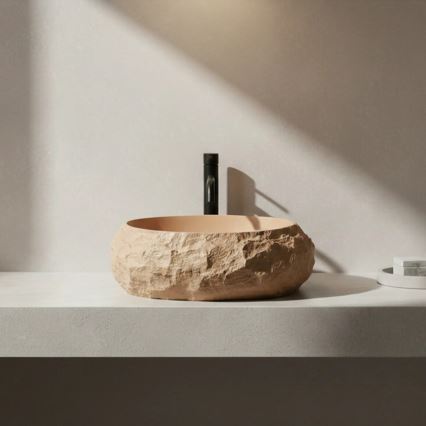 REA-U7348 - Pealepandav valamukauss MIKA 38x50 cm oranž/beež/kiviimitatsioon