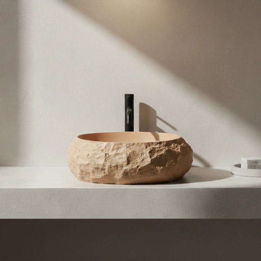 REA-U7348 - Pealepandav valamukauss MIKA 38x50 cm oranž/beež/kiviimitatsioon