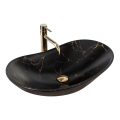 REA-U7478 - Lauale paigaldatav valamukauss ROYAL 36x62 cm keraamika/must/marmorikujundus