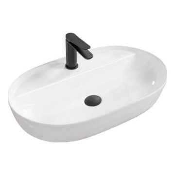 REA-U7900 - Lauapealne valamu AURA 40,5x60,5 cm keraamika/läikiv valge