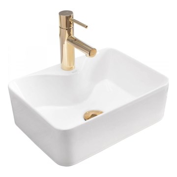 REA-U8196 - Lauale paigaldatav valamu KELLY MINI 31x41 cm keraamika/läikiv valge