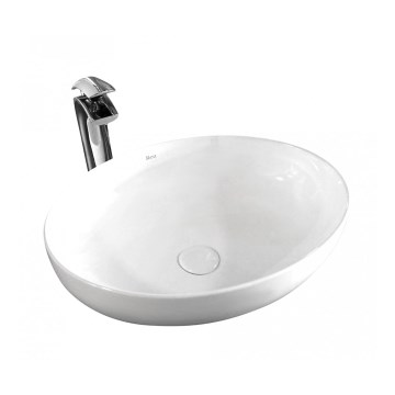 REA-U8198 - Lauapealne valamu CAROLA SLIM 39 x 51,5 cm keraamiline/läikiv valge