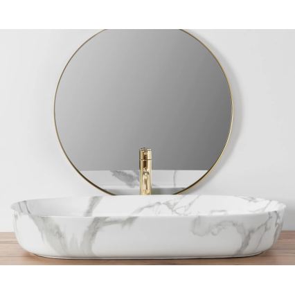 REA-U8403 - CLEO 41x81 cm lauapealne valamu, keraamika/marmorimuster