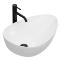 REA-U8536 - Lauale paigaldatav valamu GRETA 39x56 cm keraamika/läikiv valge
