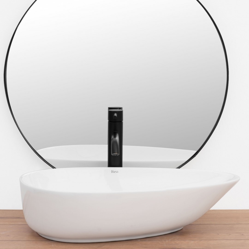 REA-U8536 - Lauale paigaldatav valamu GRETA 39x56 cm keraamika/läikiv valge