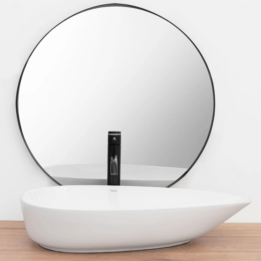 REA-U8537 - Valamu tööpinnale GRETA 40x65,5 cm keraamika/läikiv valge