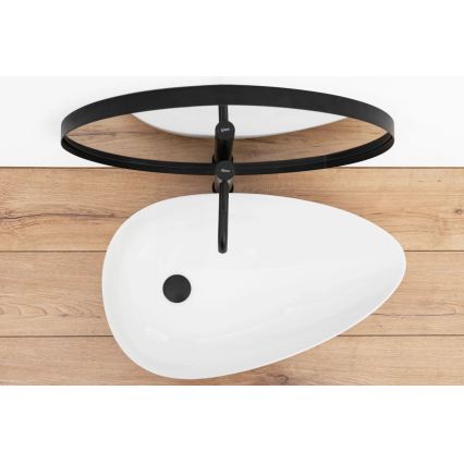 REA-U8537 - Valamu tööpinnale GRETA 40x65,5 cm keraamika/läikiv valge