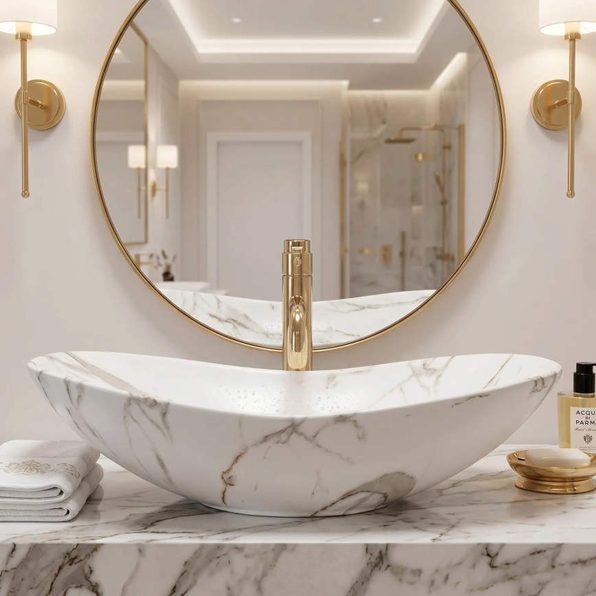 REA-U8598 - Lauapealne valam ROYAL 36x60,5 cm keraamika/marmorimustriga