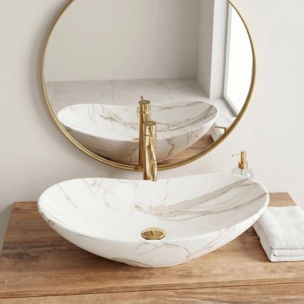 REA-U8598 - Lauapealne valam ROYAL 36x60,5 cm keraamika/marmorimustriga