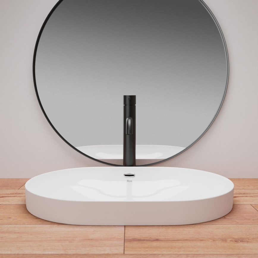 REA-U8700 - ARLETA lauapealne valamu 42x61,5 cm keraamika/läikiv valge