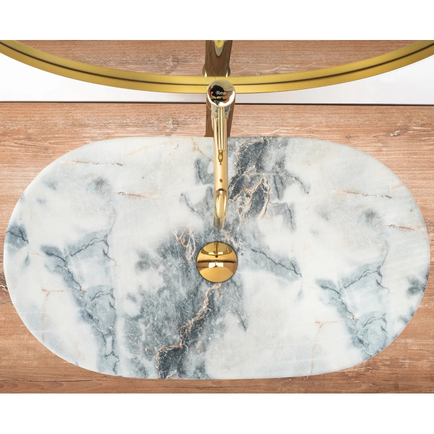 REA-U8742 - Lauapealne valam ROYAL 36x60,5 cm keraamika/valge/kiviimitatsioon