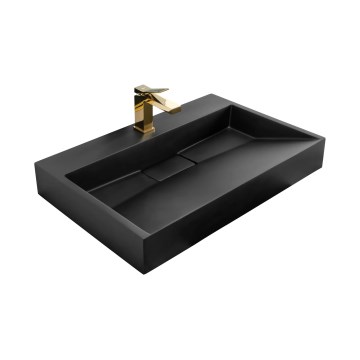 REA-U8802 - Lauapinnale paigaldatav valamu GOYA 46x70 cm mineraalkomposiit/matt-must