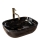 REA-U8907 - Lauale paigaldatav valamu BELINDA 33,5x46,5 cm keraamika/must/marmorimuster