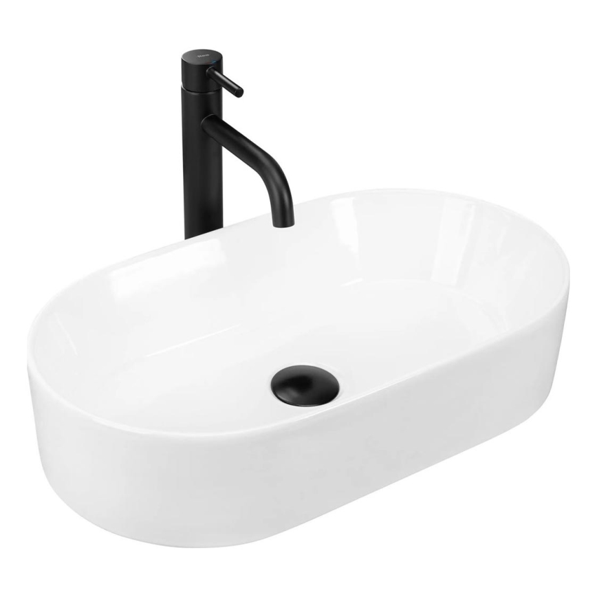 REA-U9108 - Lauapealne valamu LAYLA 30x53 cm keraamika/läikiv valge