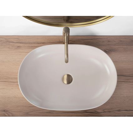 REA-U9655 - Lauale paigaldatav valamu CLEO 41x60,5 cm keraamiline/beež