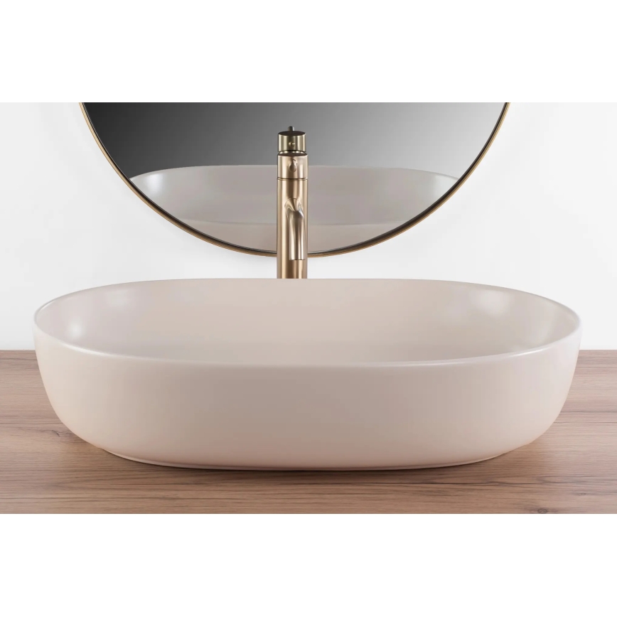 REA-U9655 - Lauale paigaldatav valamu CLEO 41x60,5 cm keraamiline/beež