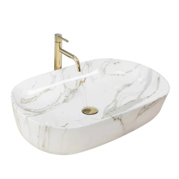 REA-U9656 - Lauapinnale paigaldatav valamukauss CLEO 41x60,5 cm keraamika/marmori dekor