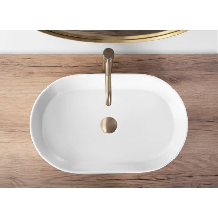 REA-U9657 - Lauapealne valamu NADIA 38,5x61 cm keraamika/mattvalge