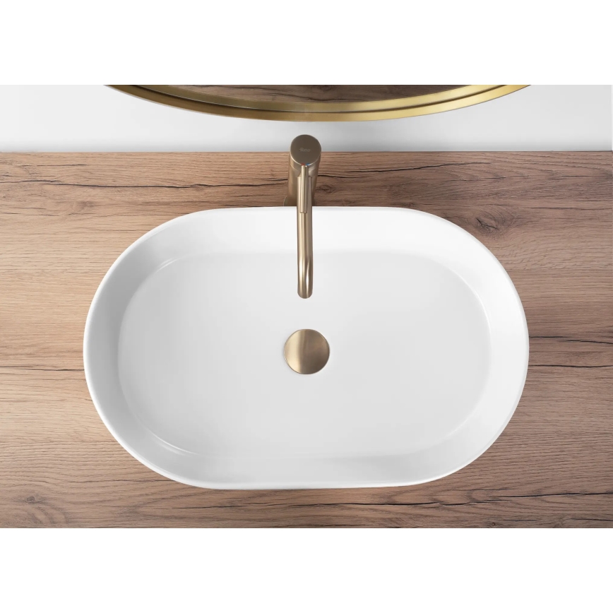 REA-U9657 - Lauapealne valamu NADIA 38,5x61 cm keraamika/mattvalge