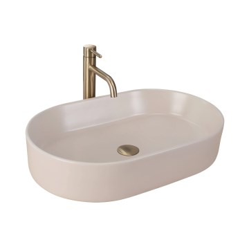 REA-U9661 - Lauapinnale paigaldatav valamu NADIA 38,5x61 cm keraamiline/beež